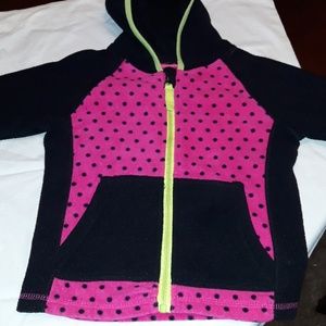 Like New. Cute Fleece Colorful Polka Dot Jacket.